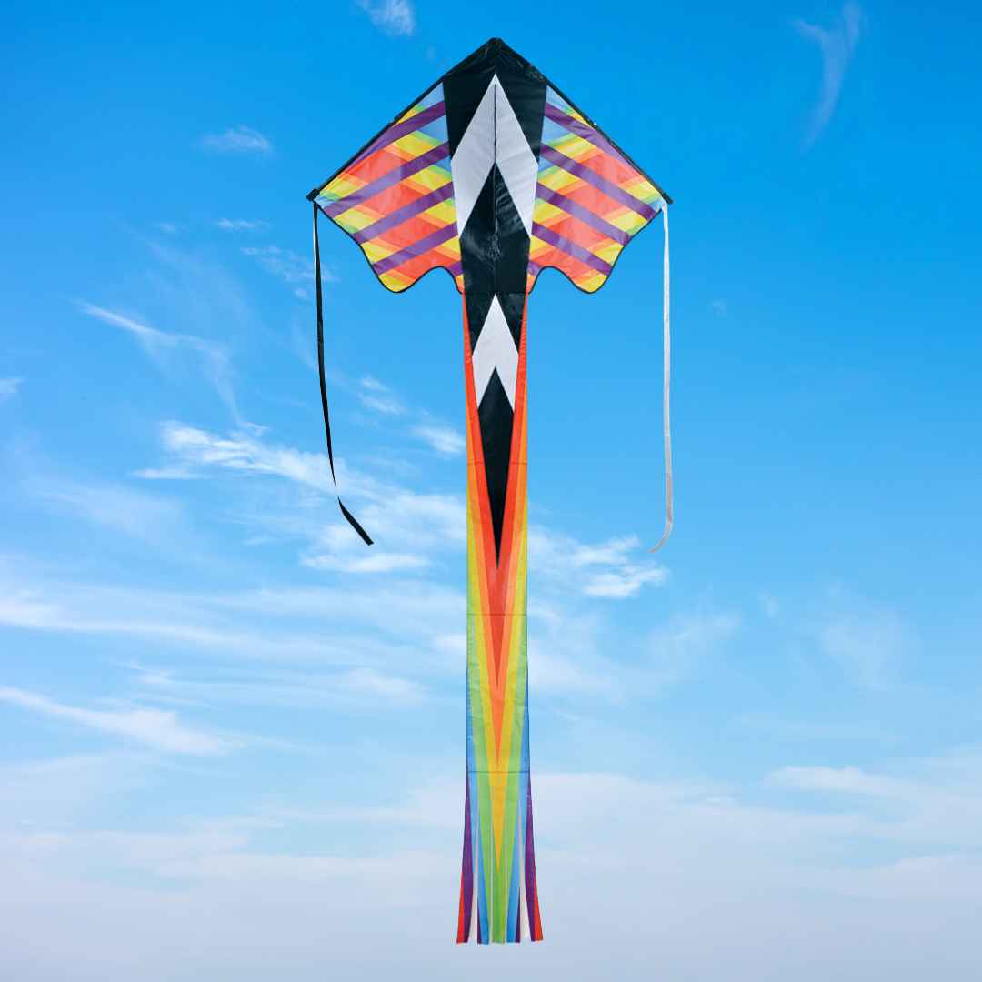 Zephyr Kite - Rainbow Geometric